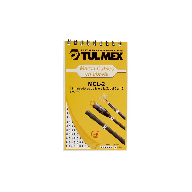 MARCA CABLES EN LIBRETA DEL 0 15 TULMEX