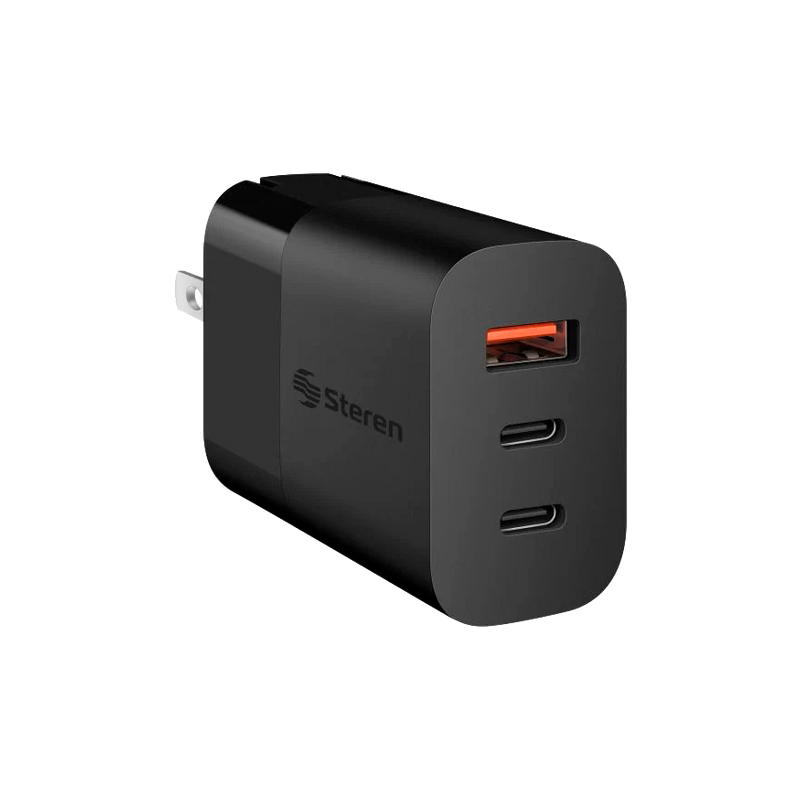 Cargador GaN USB Quick Charge y USB C Power Delivery 45 W