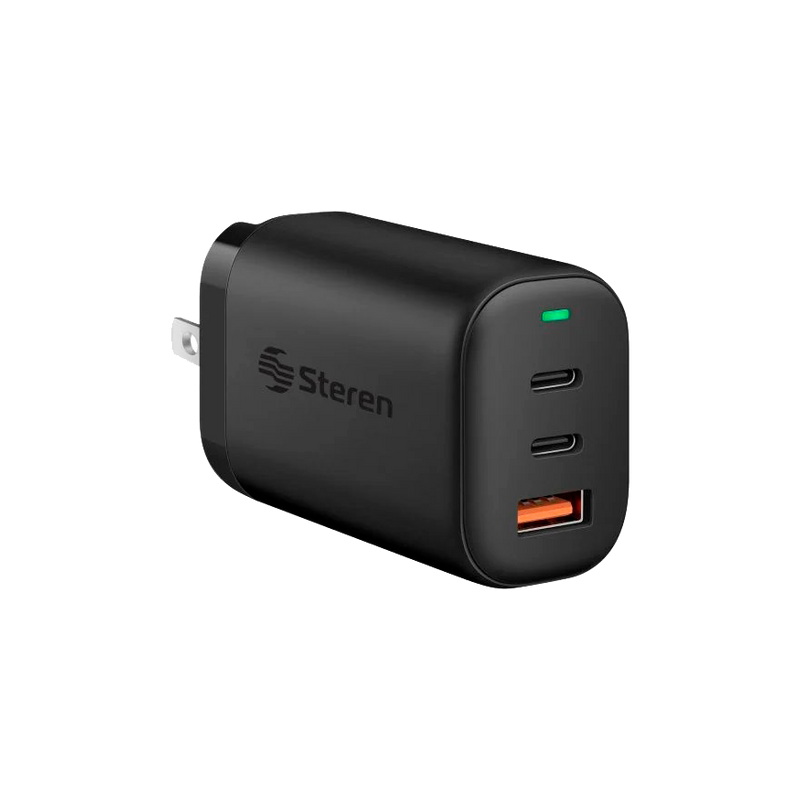 Cargador GaN USB Quick Charge y USB C Power Delivery 65 W