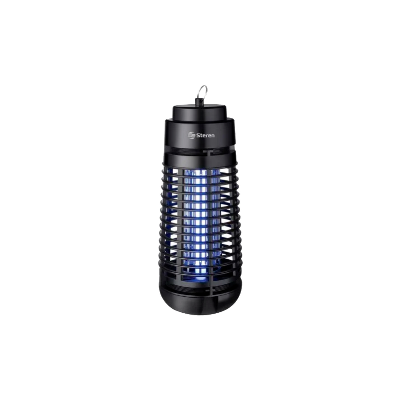 Steren INSECTRONIC Exterminador electrónico de insectos voladores, 7 W, rejilla electrificada de alto voltaje y luz especial UV