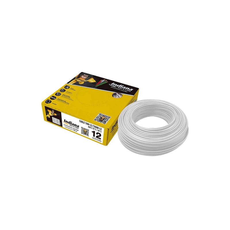 CABLE THW #12 90° 600V CAJA DE 100MT INDIANA