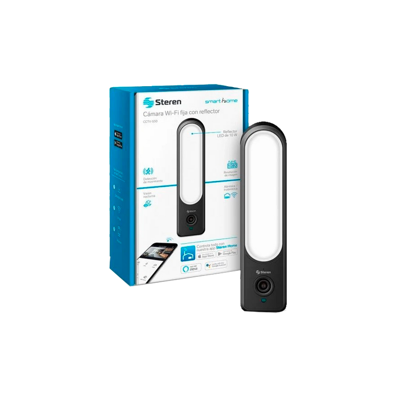 Cámara de seguridad Wi-Fi* / Ethernet Full HD fija con reflector LED