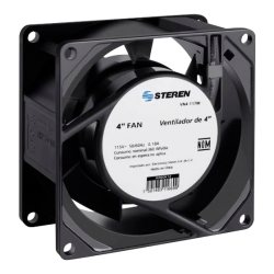 Ventilador metálico de 4", 117 Vca Steren