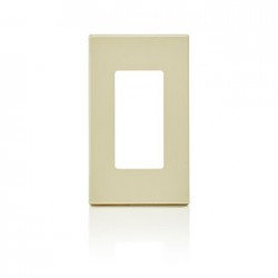 PLACA DE PARED SIN TORNILLOS 1 VENTANA COLOR MARFIL DECORA LEVITON